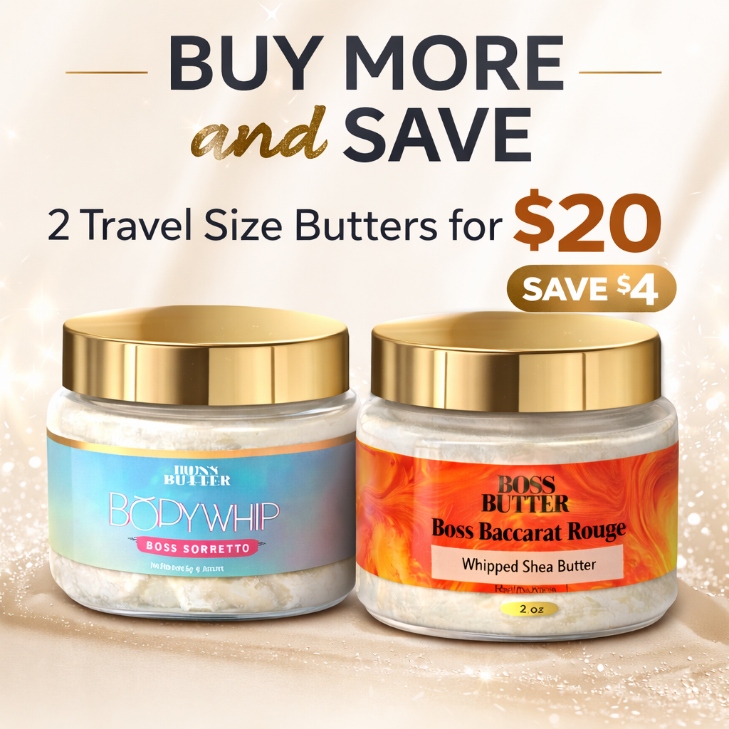 Travel Duo Whipped Shea Butter Bundle – 2 x 2oz Jars